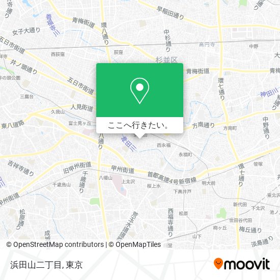 浜田山二丁目地図