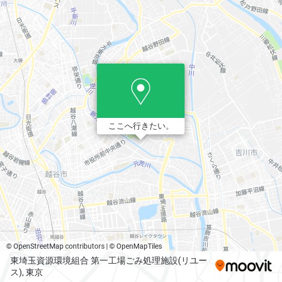 東埼玉資源環境組合 第一工場ごみ処理施設(リユース)地図