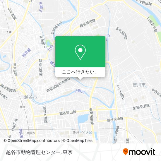 越谷市動物管理センター地図