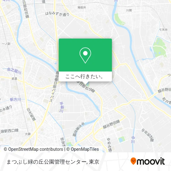 まつぶし緑の丘公園管理センター地図