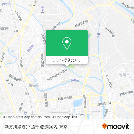 新方川緑道(下流部)散策案内地図