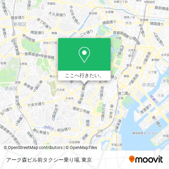 アーク森ビル前タクシー乗り場地図