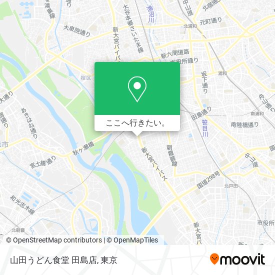 山田うどん食堂 田島店地図