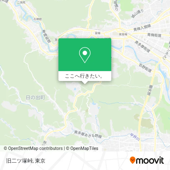 旧二ツ塚峠地図