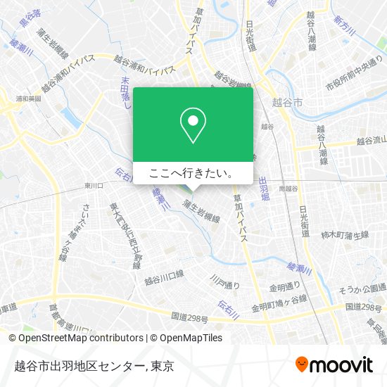 越谷市出羽地区センター地図