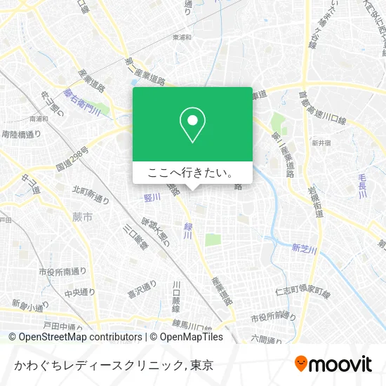 かわぐちレディースクリニック地図