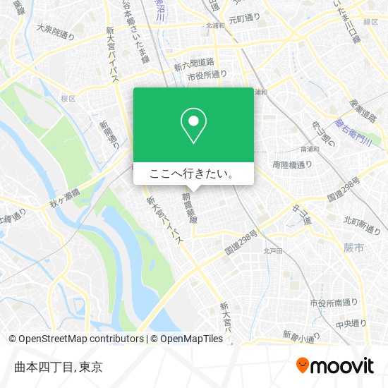 曲本四丁目地図