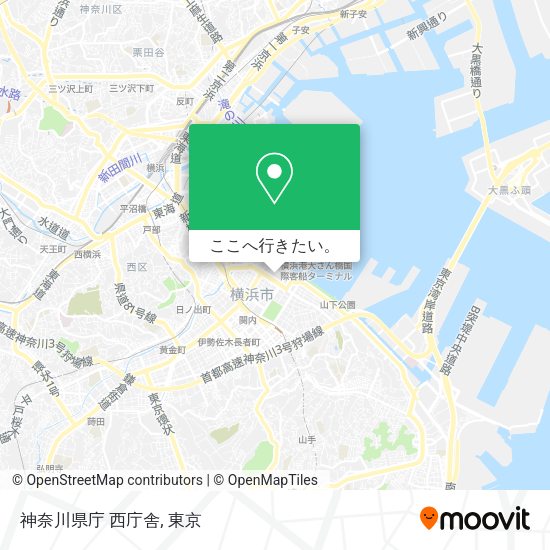 神奈川県庁 西庁舎地図