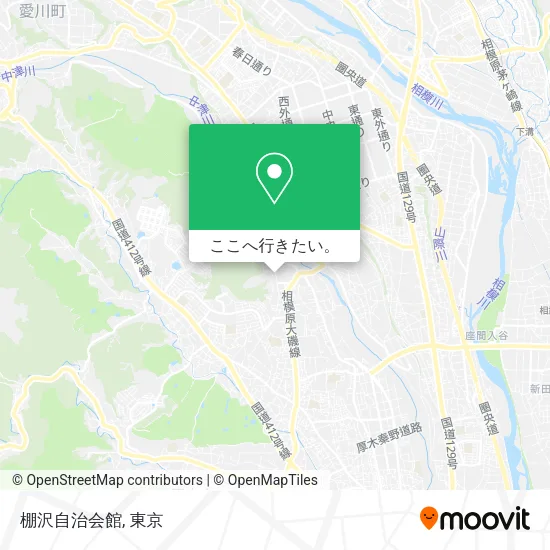 棚沢自治会館地図