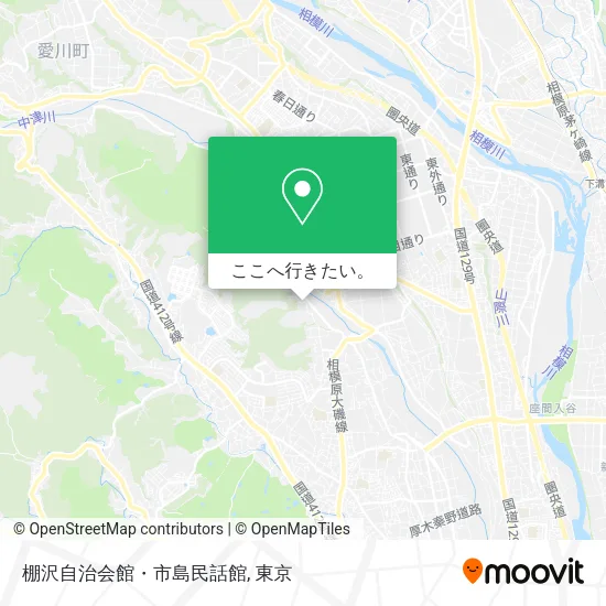 棚沢自治会館・市島民話館地図
