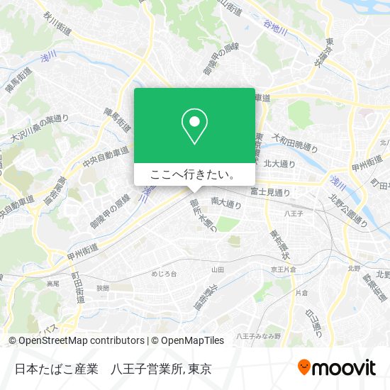 日本たばこ産業　八王子営業所地図