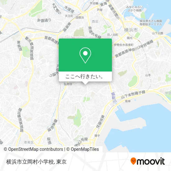 横浜市立岡村小学校地図