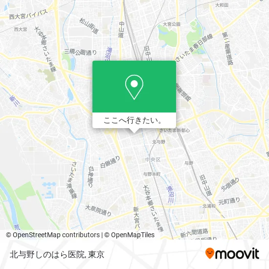 北与野しのはら医院地図