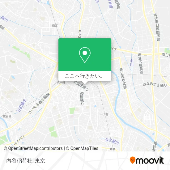 内谷稲荷社地図