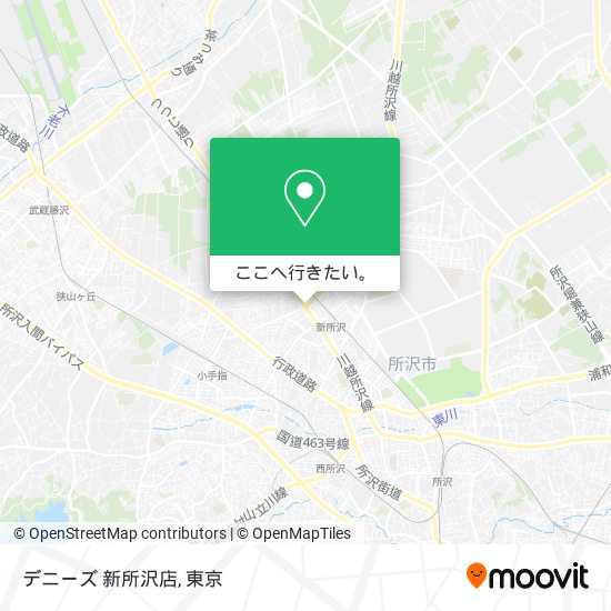 デニーズ 新所沢店地図