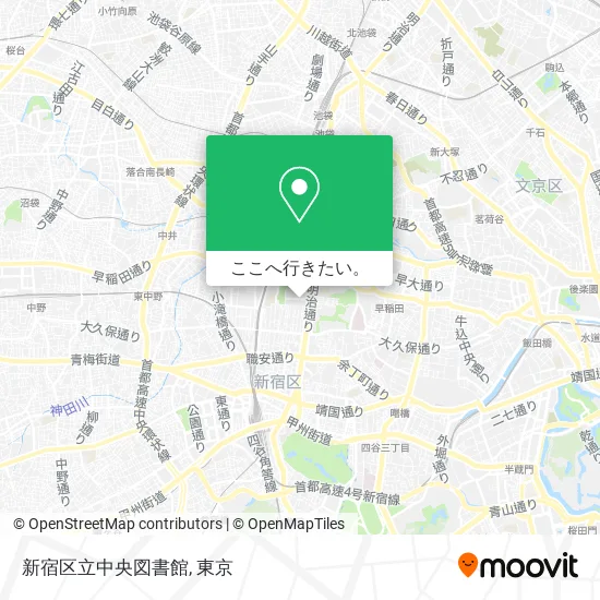 新宿区立中央図書館地図