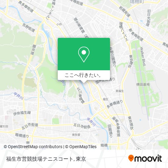 福生市営競技場テニスコート地図