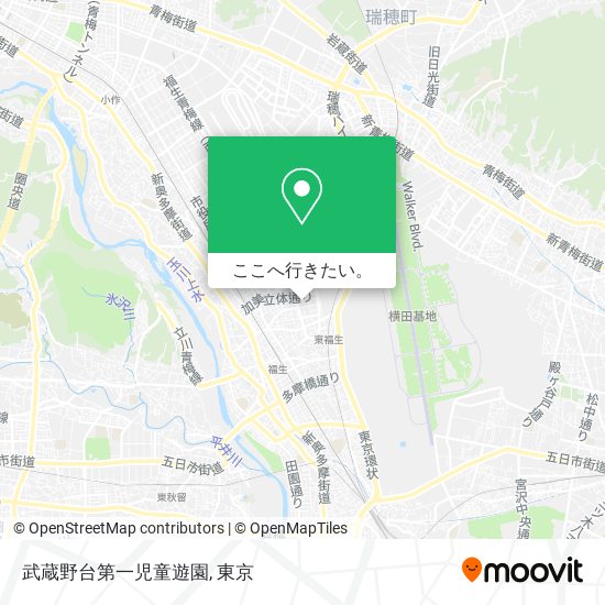 武蔵野台第一児童遊園地図