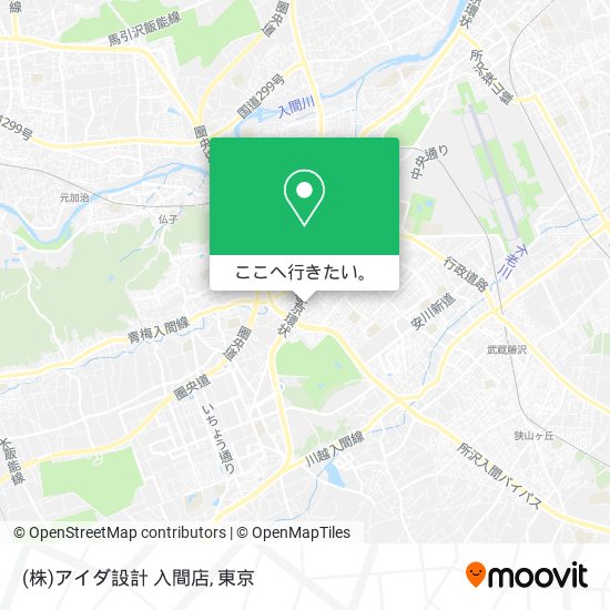 (株)アイダ設計 入間店地図