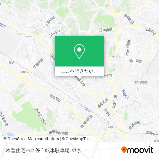 木曽住宅バス停自転車駐車場地図