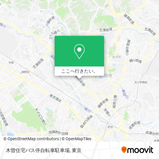 木曽住宅バス停自転車駐車場地図