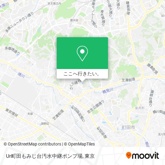 Ur町田もみじ台汚水中継ポンプ場地図