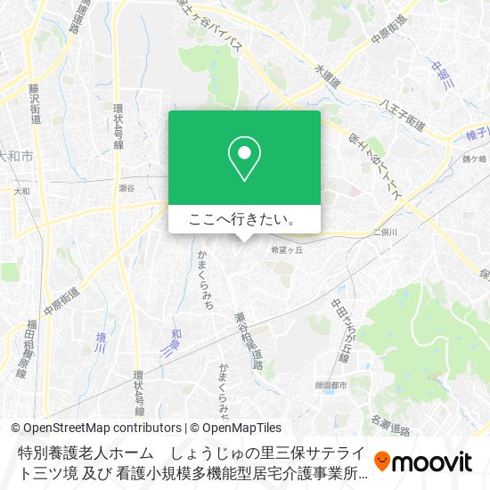 特別養護老人ホーム　しょうじゅの里三保サテライト三ツ境 及び 看護小規模多機能型居宅介護事業所 しょうじゅの里三ツ境新築工事地図
