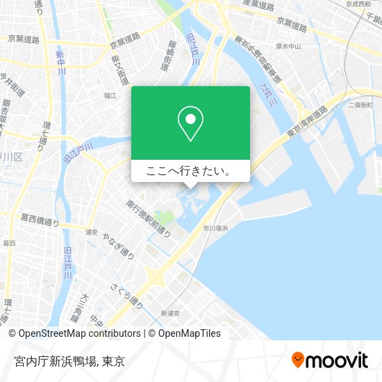 宮内庁新浜鴨場地図