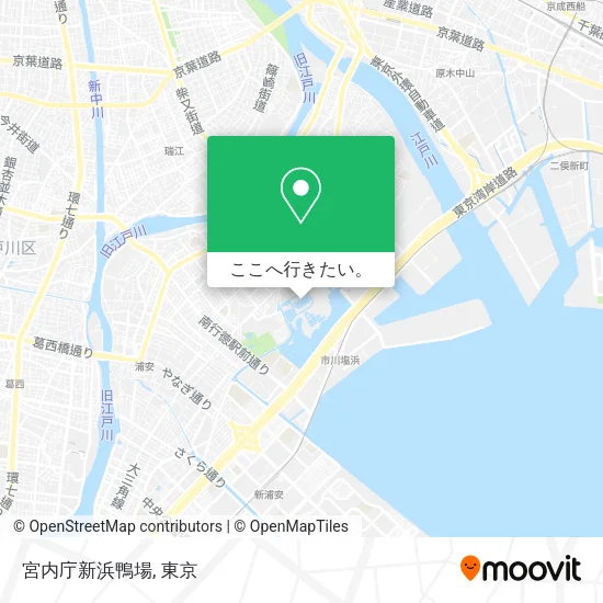 宮内庁新浜鴨場地図