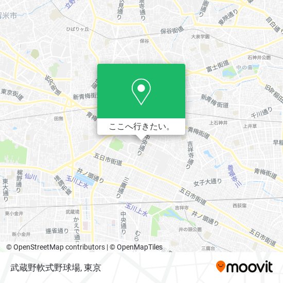 武蔵野軟式野球場地図