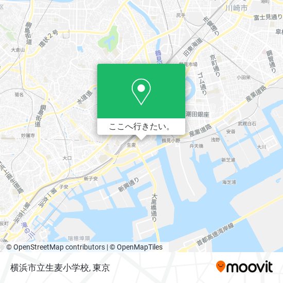 横浜市立生麦小学校地図