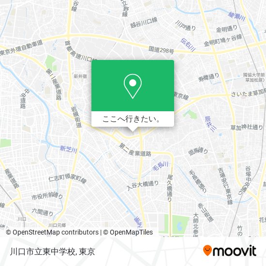 川口市立東中学校地図