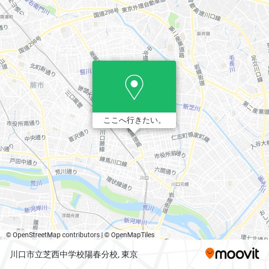 川口市立芝西中学校陽春分校地図