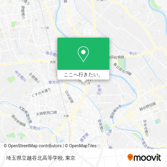 埼玉県立越谷北高等学校地図