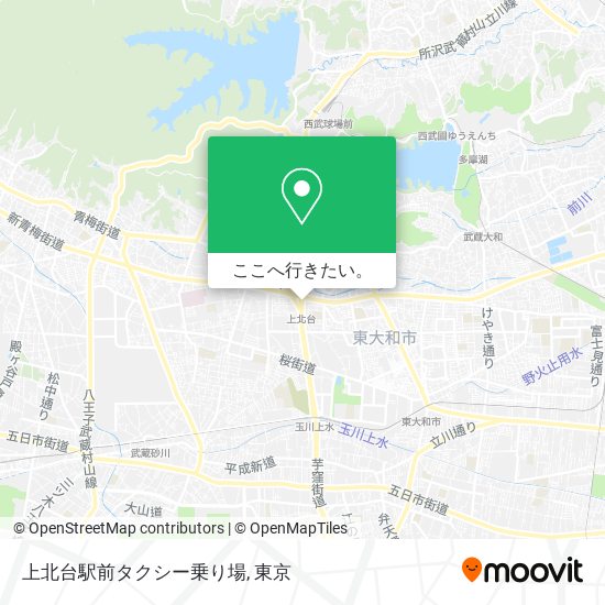 上北台駅前タクシー乗り場地図
