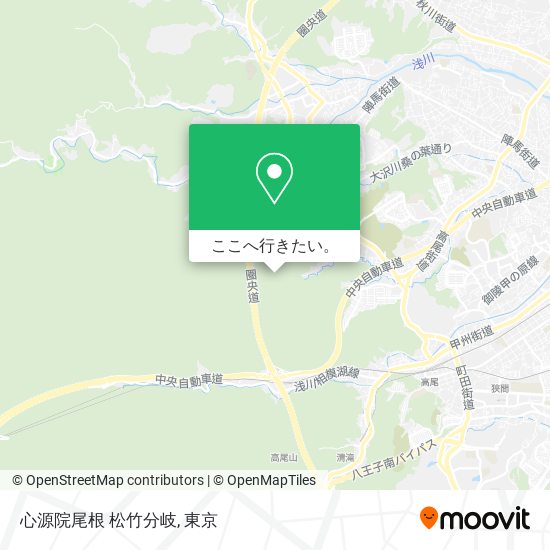 心源院尾根 松竹分岐地図