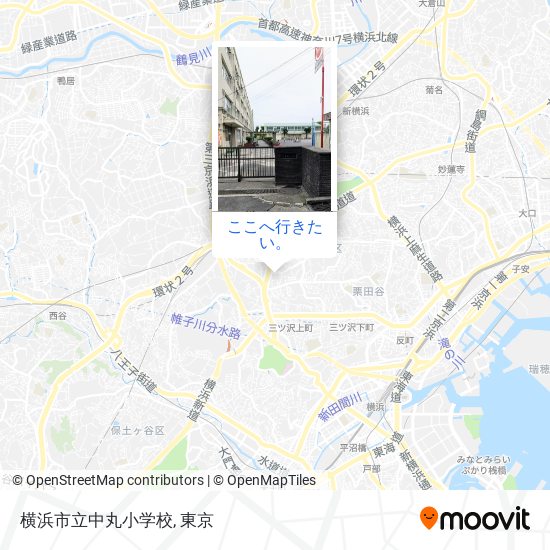 横浜市立中丸小学校地図