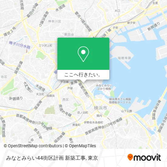 みなとみらい44街区計画 新築工事地図