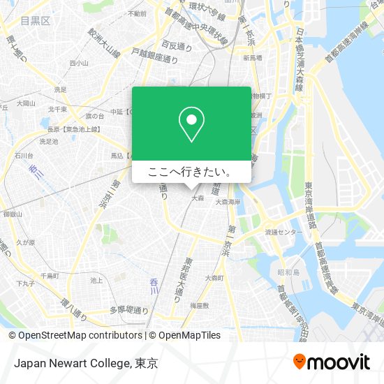 Japan Newart College地図