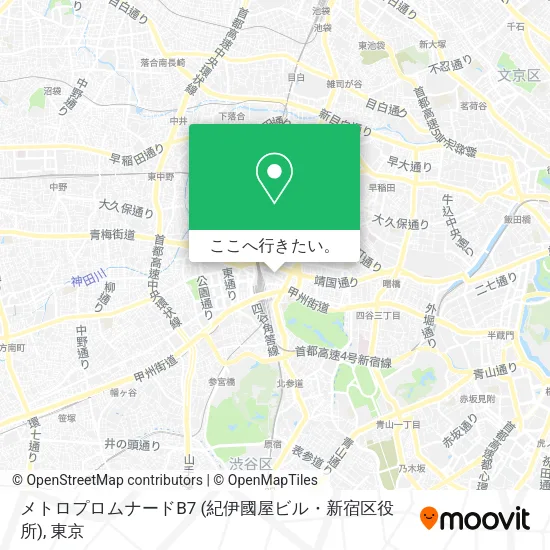 メトロプロムナードB7 (紀伊國屋ビル・新宿区役所)地図