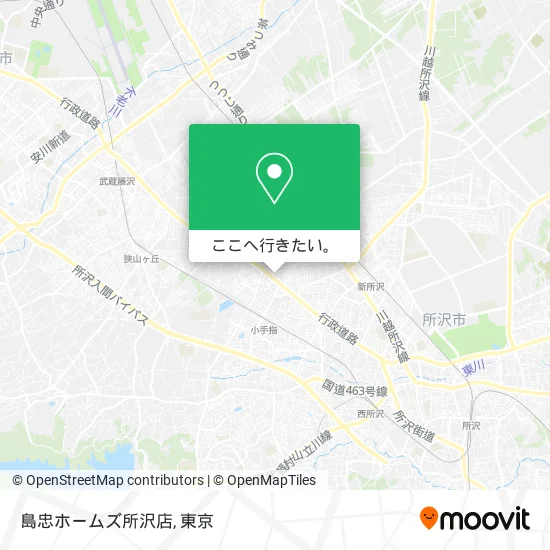 島忠ホームズ所沢店地図