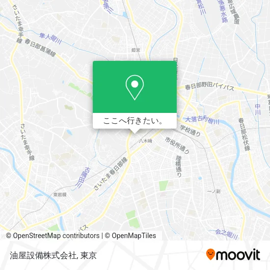 油屋設備株式会社地図