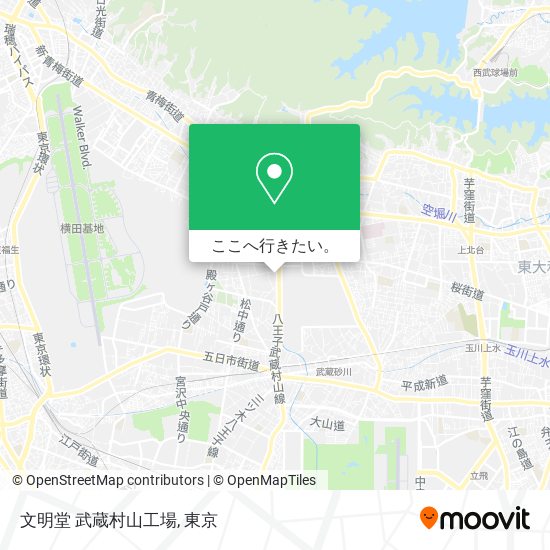 文明堂 武蔵村山工場地図