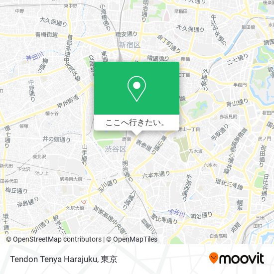Tendon Tenya Harajuku地図