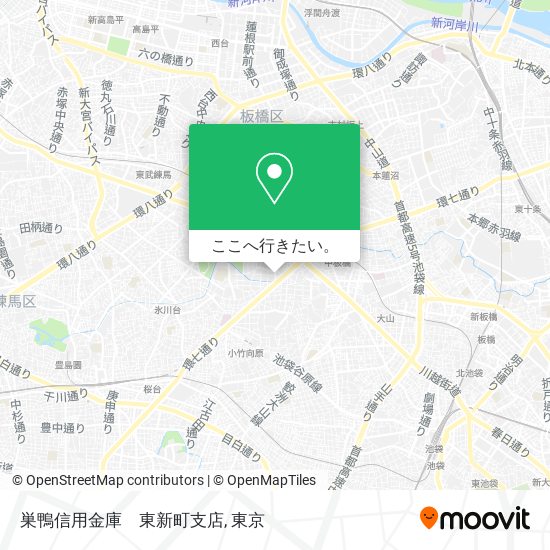 巣鴨信用金庫　東新町支店地図