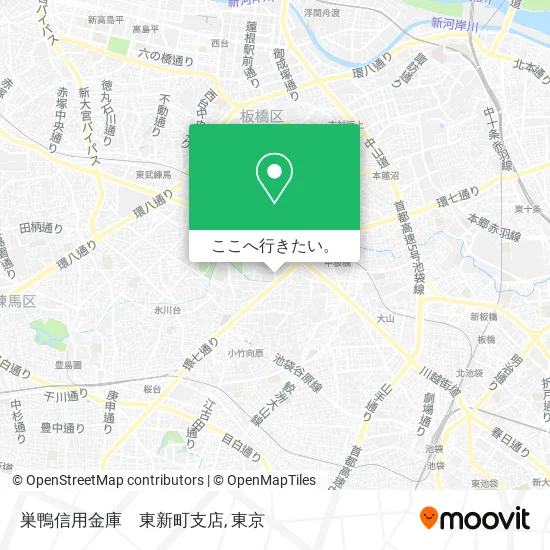 巣鴨信用金庫　東新町支店地図