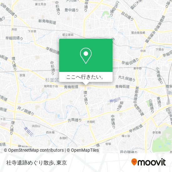 社寺遺跡めぐり散歩地図