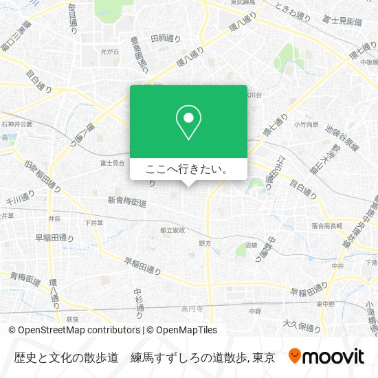 歴史と文化の散歩道　練馬すずしろの道散歩地図