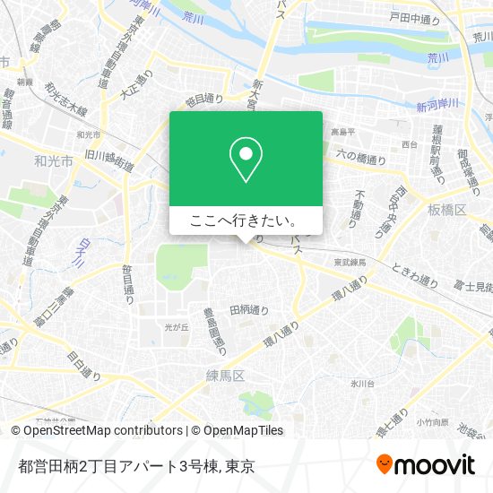 都営田柄2丁目アパート3号棟地図