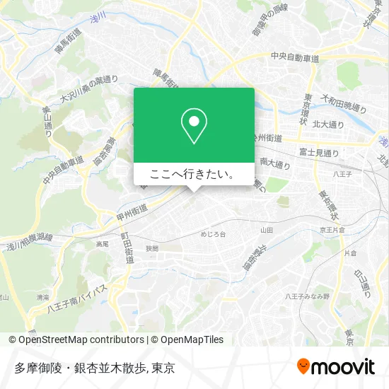 多摩御陵・銀杏並木散歩地図